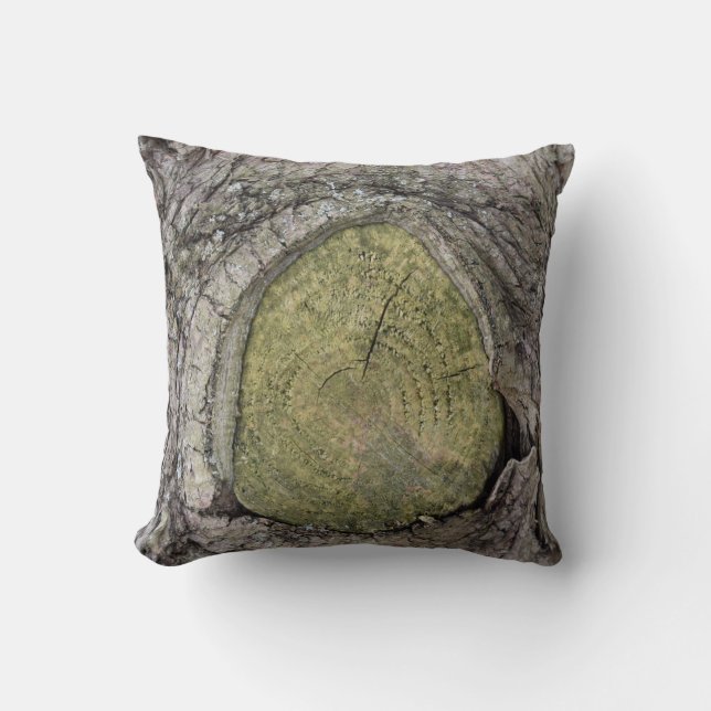 Tree Branch Stub Close Up  Throw Pillow (Front)