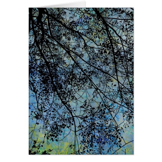 Tree Branches Blue, Alles Gute Zum Geburtstag Cards (Front)
