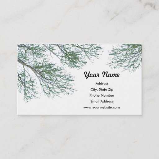 Customizable Tree Branches Business Cards