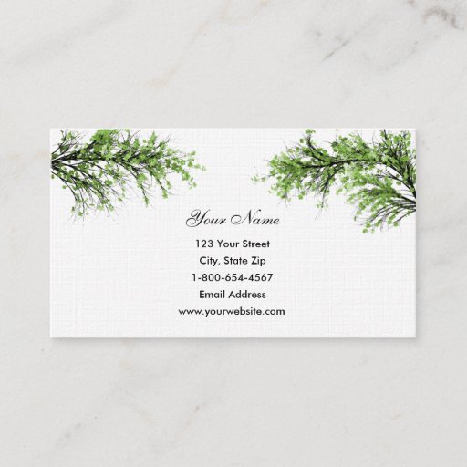 Customizable Tree Branches Business Cards