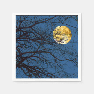 Tree Branches Full Moon Paper Napkins