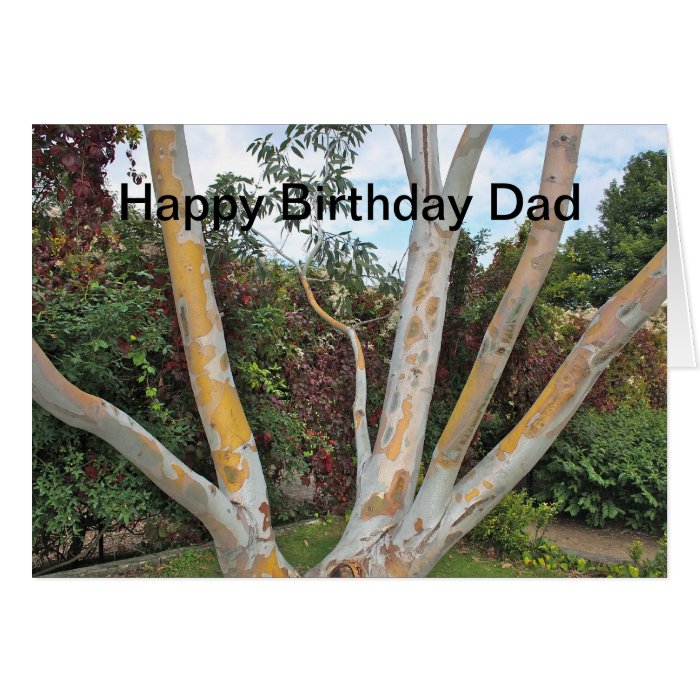 Tree Branches Happy Birthday Dad Card