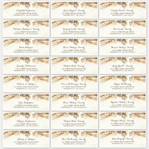 Tree Branches Individual Guest Address Labels