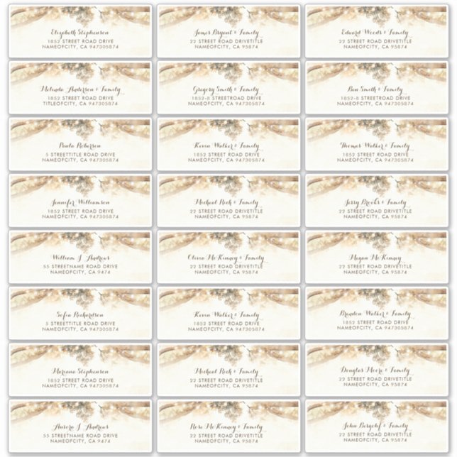 Tree Branches Individual Guest Address Labels (Front)
