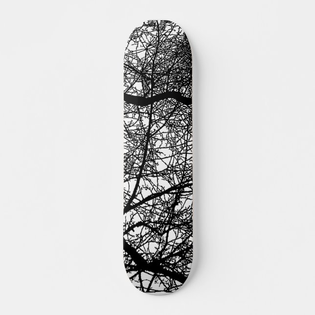 Tree Branches on White Skateboard (Front)