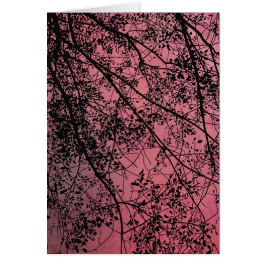 Tree Branches Red, Gute Besserung Cards (Front)