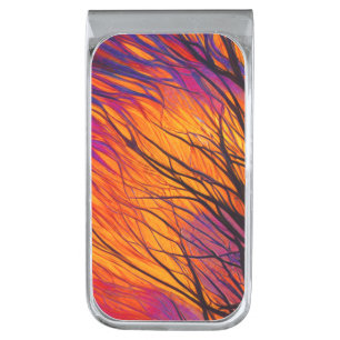 Tree Branches Silver Finish Money Clip