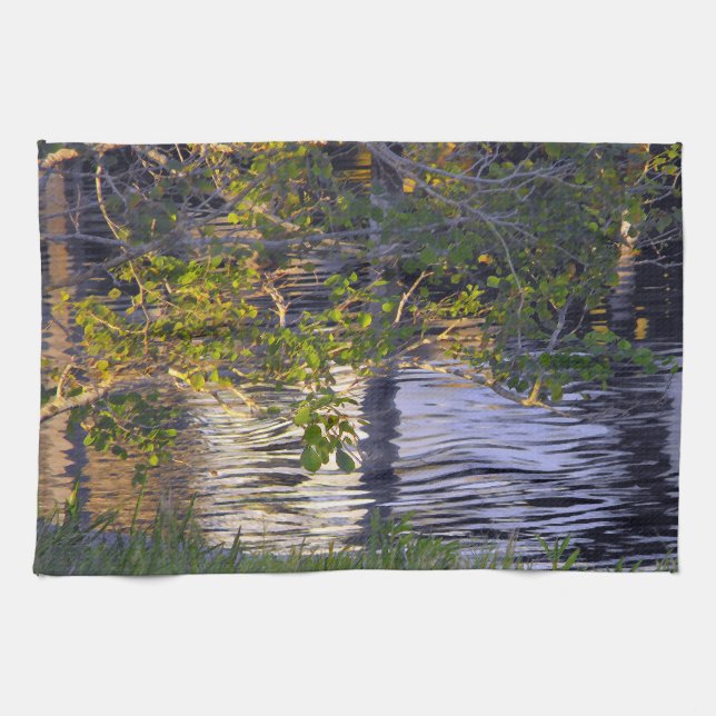 Tree Branches, Sunlight, Reflection Towel (Horizontal)