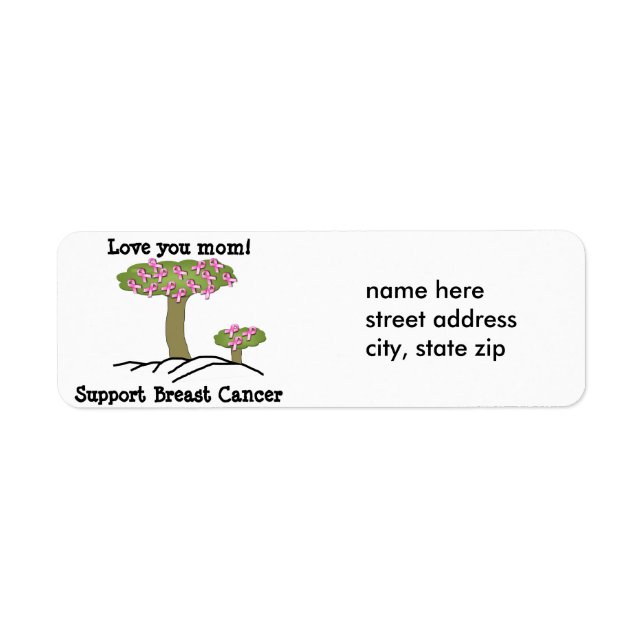 Tree Breast Cancer Address Label (Front)