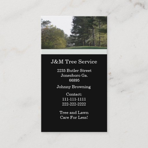 Customizable Tree Business Card
