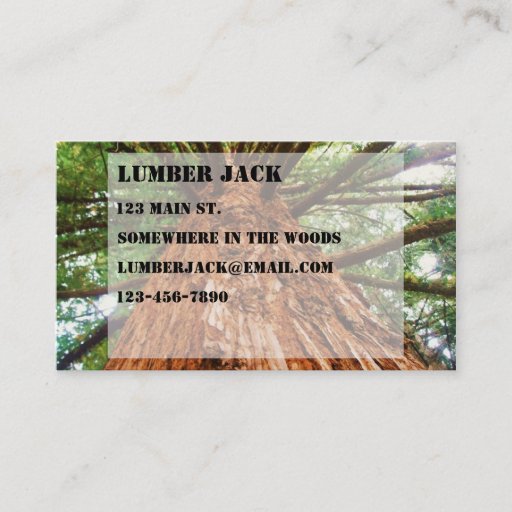 Customizable Tree Business Card