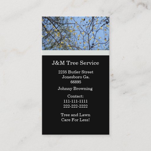 Customizable Tree Business Card
