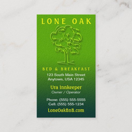 Customizable Tree Business Cards