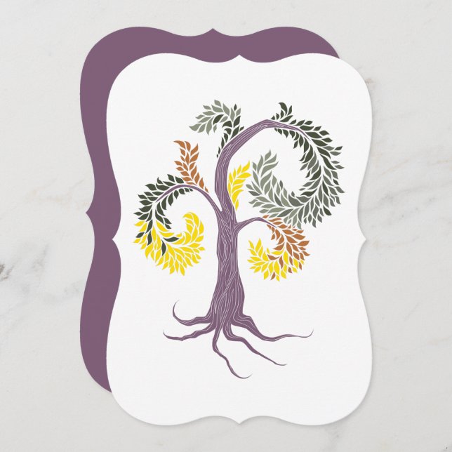 tree by abbey foster invitation (Front/Back)