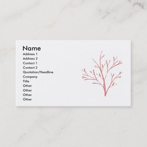 Customizable Tree by Jenny Arder Business Card
