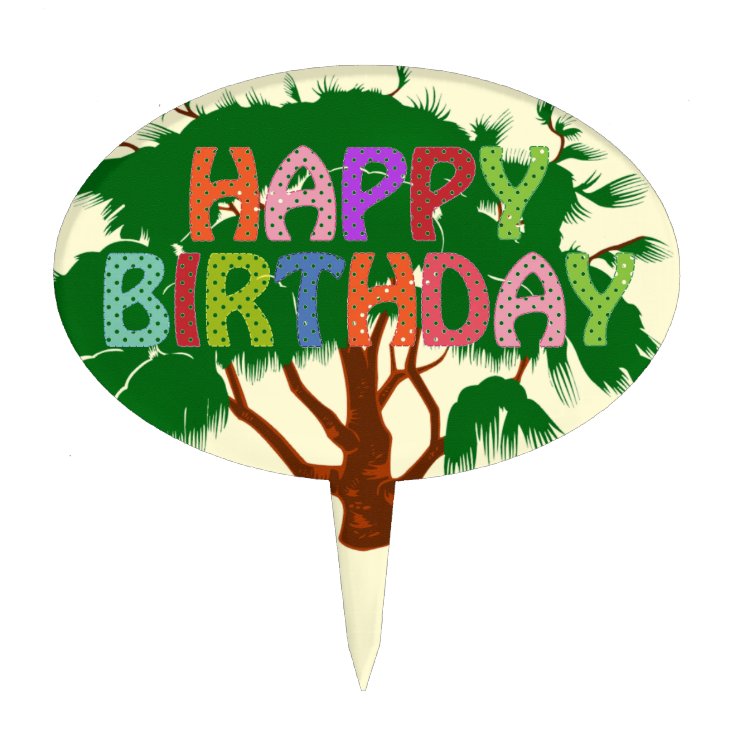 Tree Cake Topper Zazzle