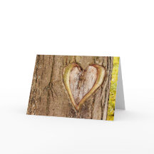 Tree Carved Heart Valentines Day Card