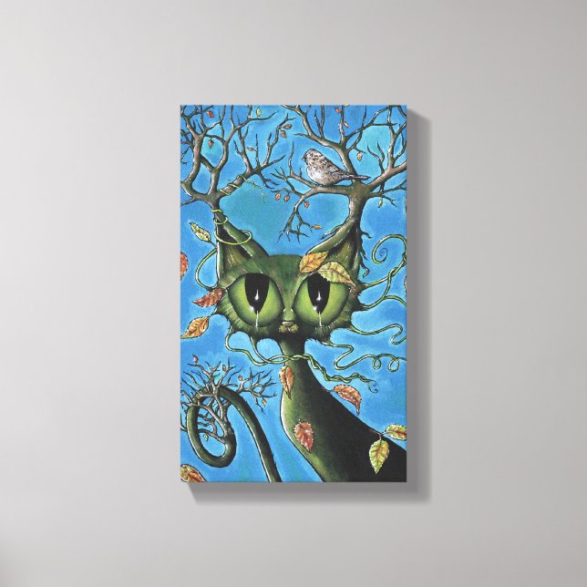 Tree Cat wrapped canvas Print (Front)