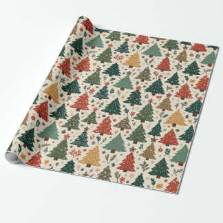 tree christmas gift wrapping paper