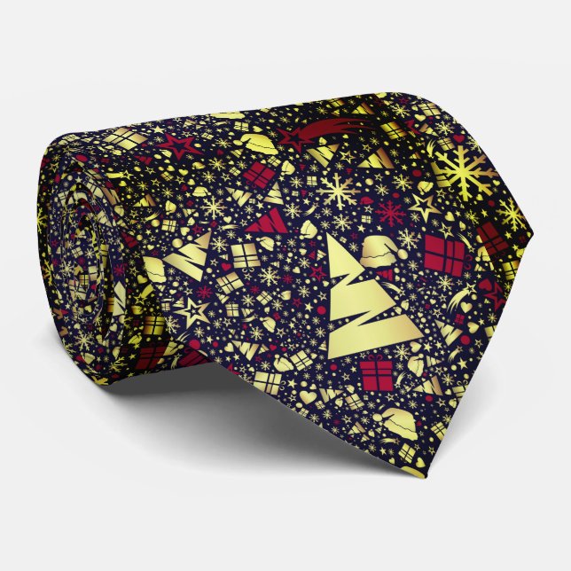 Tree Christmas Tie (Rolled)