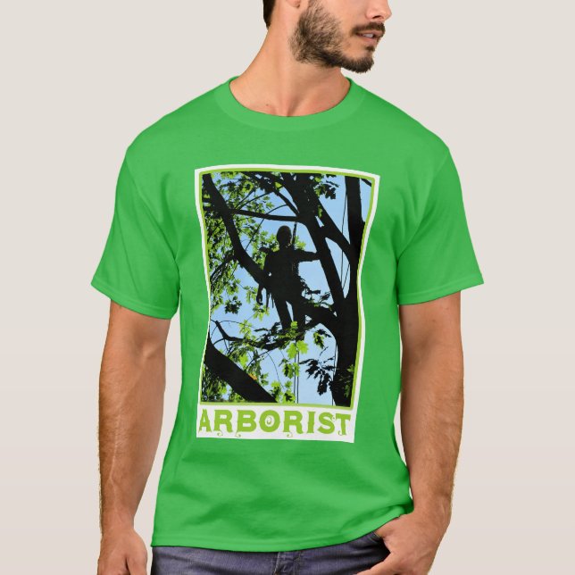 Tree Climber Silhouette: Arborist T Shirt (Front)