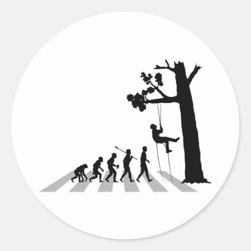 Tree Climbing Classic Round Sticker