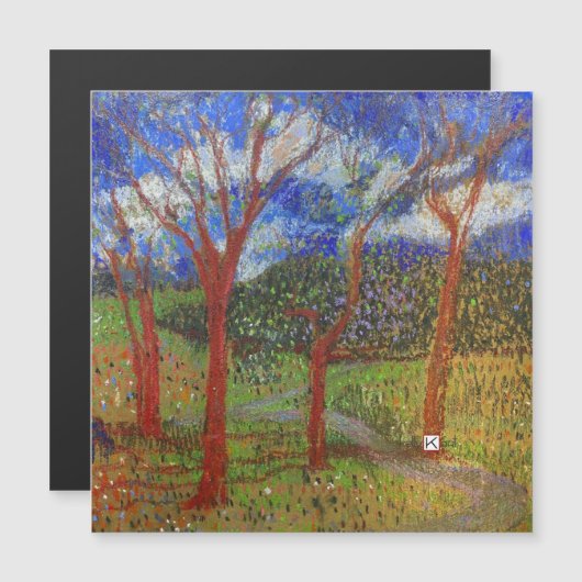 Tree colorful magnetic card (Front/Back)