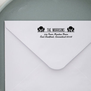 Tree Copse Name & Return Address Self-inking Stamp