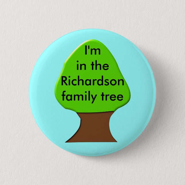 Tree Customizable Family Tree Button (Front)