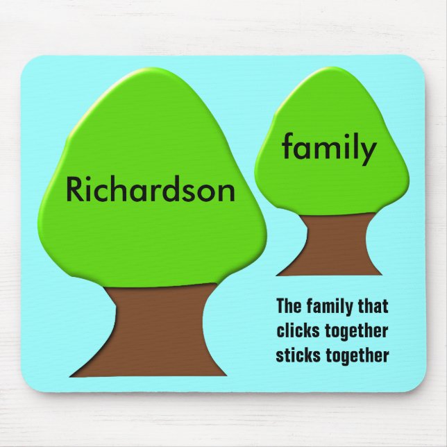 Tree Customizable Family Tree Mousepad (Front)