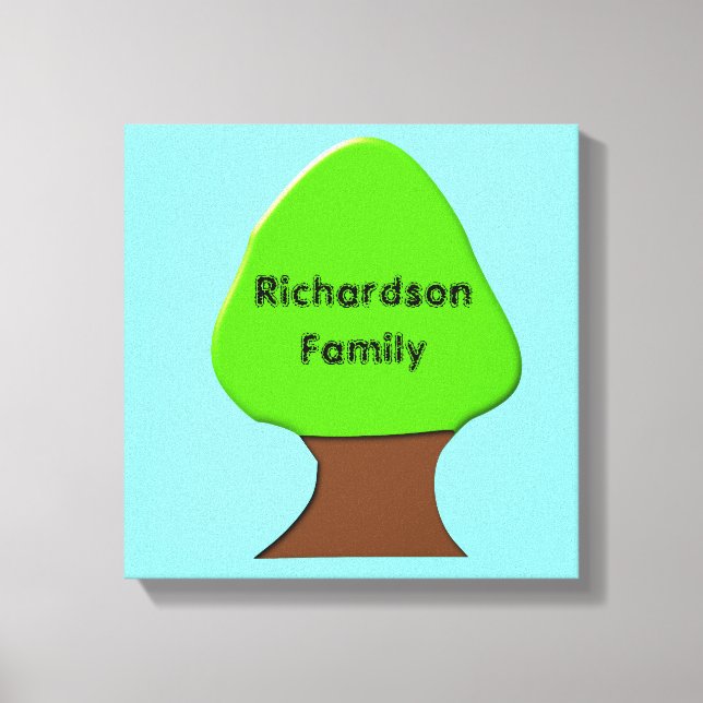 Tree Customizable Genealogy Canvas Print (Front)