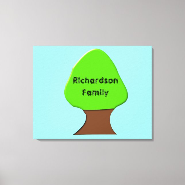 Tree Customizable Genealogy Canvas Print (Front)