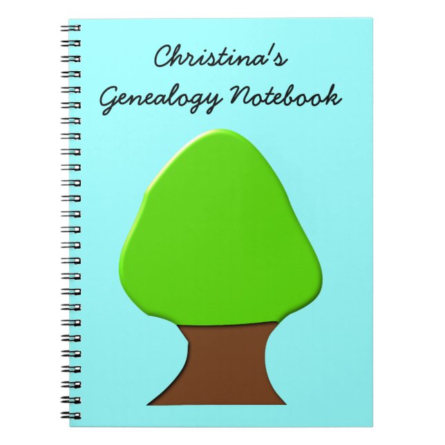 Tree Customizable Genealogy Notebook (Front)