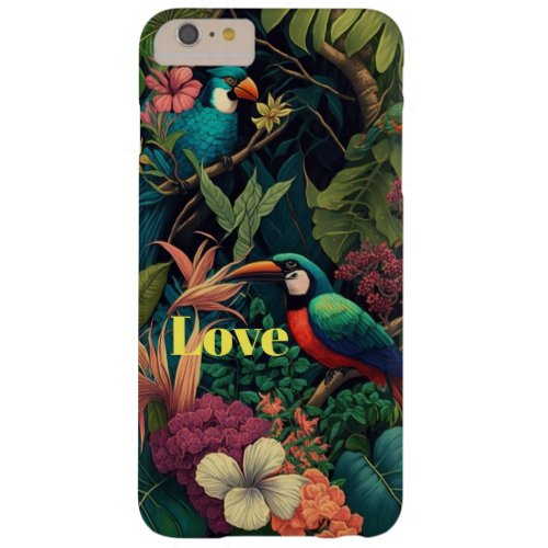 Tree cutter bird with floral flower pattern  barely there iPhone 6 plus case