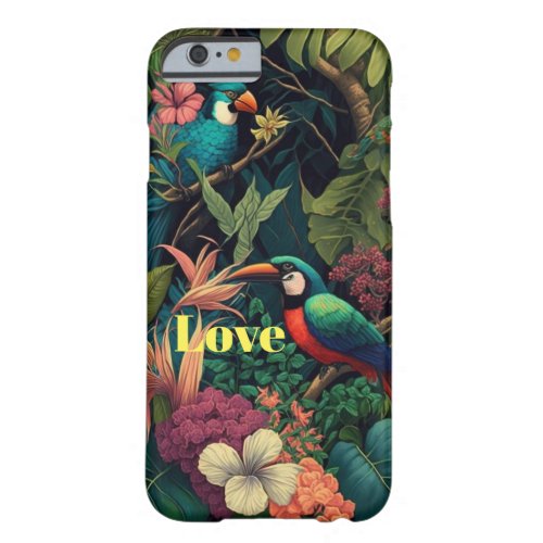 Tree cutter bird with floral flower pattern  barely there iPhone 6 case