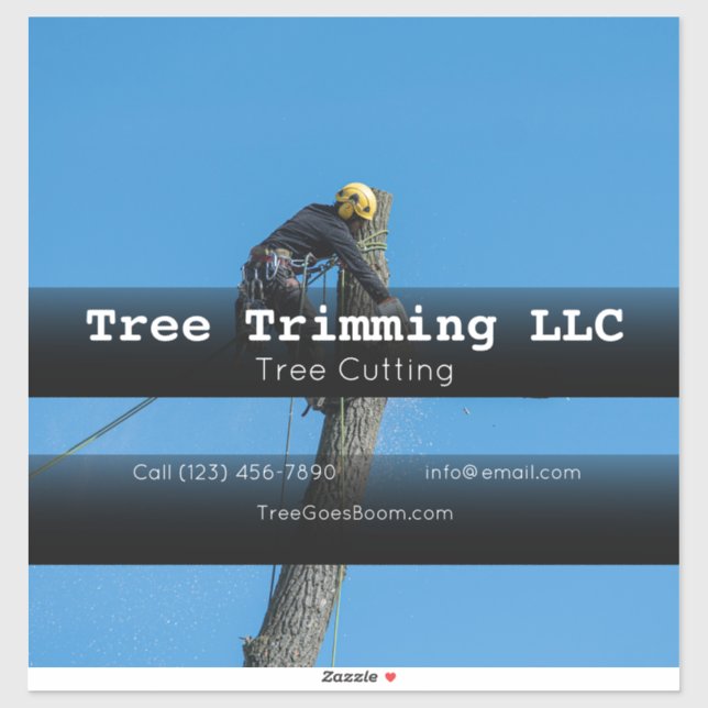 Tree Cutting company vehicle adverting business St Sticker (Sheet)