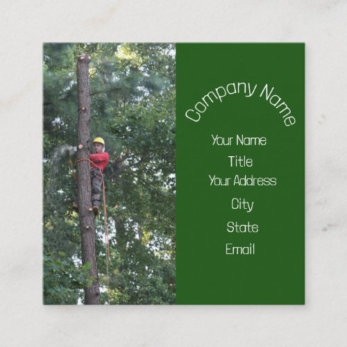 tree cutting trimming storm damage removal  square business card