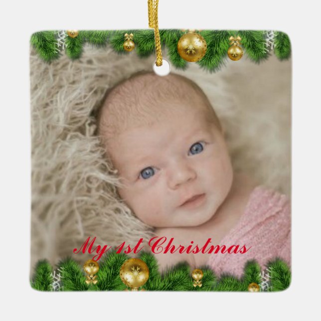 Tree decoration My 1st Christmas - Photo  Ornament (Front)