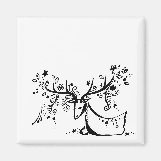 Tree Deer Magnet (Front)