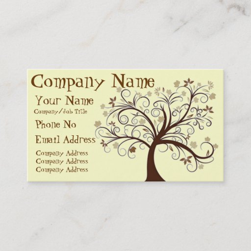 Customizable Tree Design Business Card