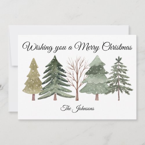 Tree Design Christmas Card