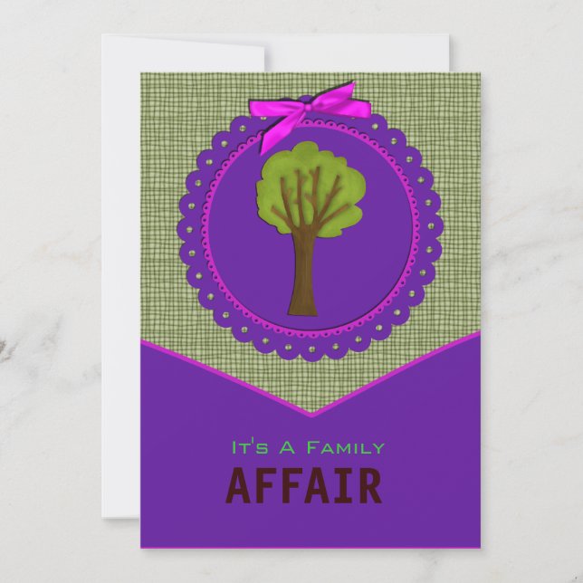 Tree Design Family Reunion Invitation (Front)