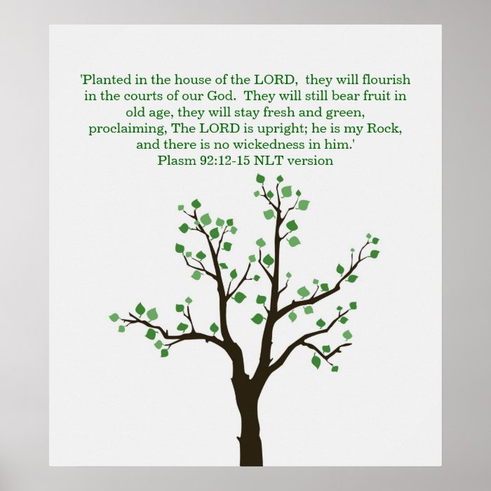 Tree Design Flourishing Bible Verses Print