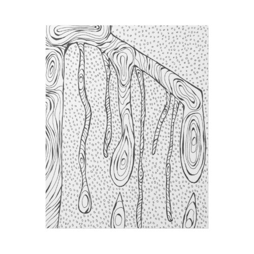 Tree Drops Line Drawing Abstract Sketch Print