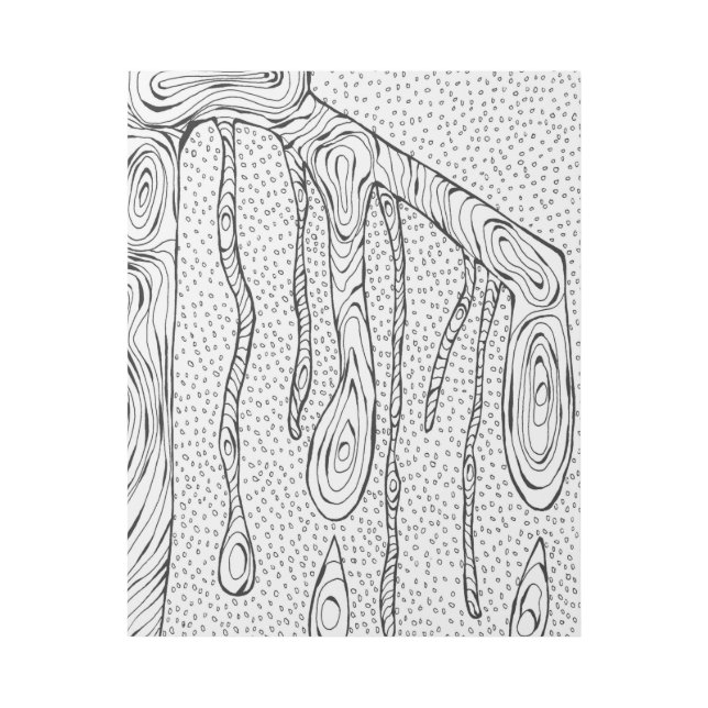 "Tree Drops" Line Drawing Abstract Sketch Print (Front)