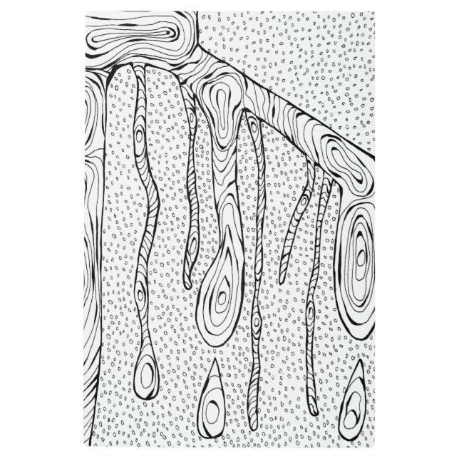 "Tree Drops" Line Drawing Abstract Sketch Print (Front)