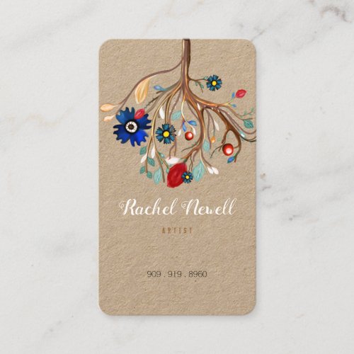 TREE FACEBOOK AND ETSY HANDMADE LOGO BUSINESS CARD