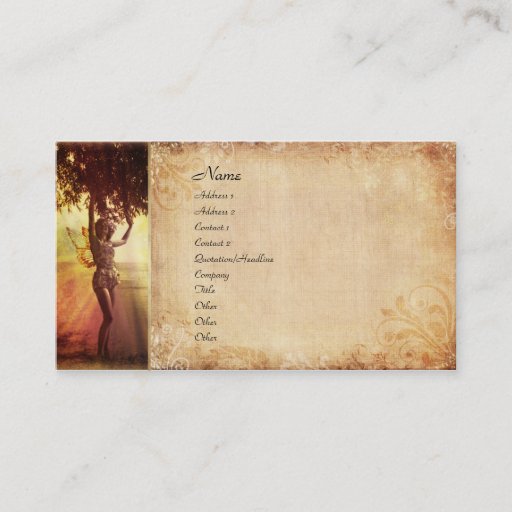 Customizable Tree Fairy Business Card Templates