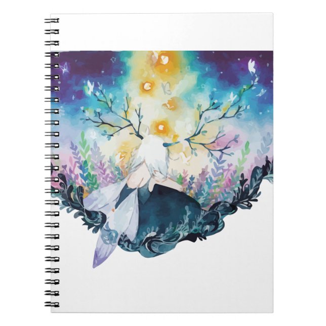 Tree Fairy Digital Art Notebook (Front)