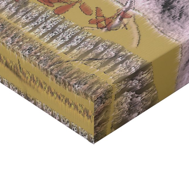Tree Fall Autumn Leaves Picture Transfer to Canvas (Corner)